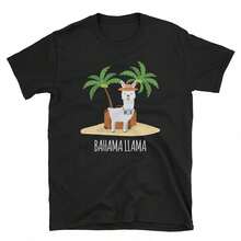 Bahama Llama In An Island Summer Uni Llama Shirt Gifts Llama Llama Gifts For Wo Llama Shirts For Wo Llama Pamas Llama Sh - Black - View 1