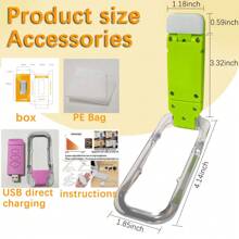1pc USB Rechargeable Desk Lamp, Suitable For Reading In Bed, Portable Clip On LED Reading Light, 3 Colors And 5 Brightness Adjustable, Lamp Head Can Rotate 360 °, Compact , Very Suitable For Children Who Love Books