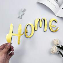 Pegatina de espejo de pared de alfabeto 3D acrílica autoadhesiva y extraíble, decoración casera creativa DIY. Desprendimiento e instalación inmediatos, retira sin dejar marcas. Variedad de formas alfanuméricas, logotipo personalizable. Resistente al agua y a la humedad, con gran resistencia climática, adecuado para todo tipo de estilos arquitectónicos.