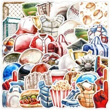 50 PZ Adesivi da baseball con graffiti, adesivi estetici in vinile per scrapbooking, diario, computer portatile, paraurti, skateboard, borraccia, computer, telefono, cartoni animati, elmetto di , adesivi e decalcomanie per auto