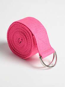 1 pièce Sangle de yoga/bande de résistance Pilates (Longueur: 182,5 cm), boucle en métal à double anneau en D réglable. Pour le yoga, le Pilates, la danse, l'entraînement en salle de gym, la bande d'étirement. Noir/rouge rose/rose/violet. Bande d'étirement pour le fitness, l'équilibre, l'ouverture des épaules. Accessoire de yoga, perte de poids, entraînement/fitness, sport, équipement de gym, équipement d'exercice, bandes de résistance, Pâques, cadeau pour les femmes, cadeaux pour la meilleure amie