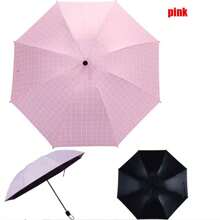 1 Stück Unisex Multifunktionsschirm, Stahlrippen windfest, Vinylbespannung wärmeisolierend und wasserdicht, 8 Rippen 3-fach faltbar, kompaktes Design, UV-Schutzfaktor 40 für Sommer-Abkühlung, Strand, Reise