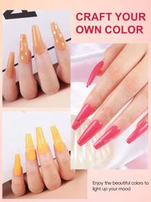coscelia 6PCS Nail Gel Polish Set 7ML Soak Off Gel Nail Polish Needed For UV/LED Lamp, Pink Yellow Orange Purple Blue Grey Gold Glitter Nail UV Gel Polish, Long Lasting Gloss Shine For Autumn Nails, Summer Nails, Neon Y2K Styles Nails For Women DIY Salon