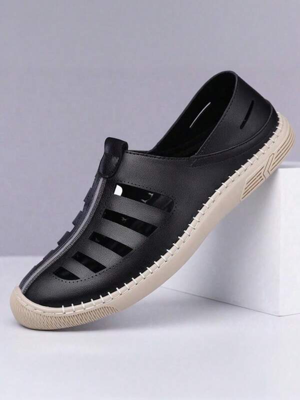 Herren Slip-On Lässig Sandalen, praktisches Slip-On Design, leicht und komfortabel mit rutschfester Gummisohle, geeignet für täglichen lässigen Outdoor-Spaziergang, Sommer