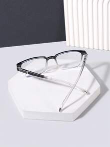 1pc Men's Lightweight Business Acrylic Rectangular Fashionable Glasses For Daily Reading And Commuting - Multicolor - View 7
