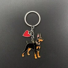 GNXT 1 Piece Cute Cartoon Doberman, Beagle, Pug Dog Keychain, Fashion Pet Dog Bag Charm Pendant, Personalized Party Small Gift - Multicolor - View 12