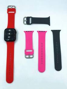 1pc Custom Name Bands Personalized Bands Compatible With Watch 38/40/42/44/45/49mm Name Laser Print Logo Gift Soft Silicone Replacement Wrist Strap-1,Monthly Flower Customization