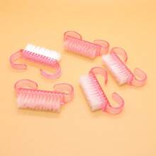 JEARLYU 10 pezzi set di spazzole semi-trasparenti per unghie, strumenti per la pulizia delle unghie che includono mini spazzole in corno di bue, spazzole per polvere di corno di bue trasparente, delicato sulle mani