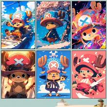 1 Stück Anime One Piece Chopper Poster, Cafe Bar Raum Wanddekoration, Heimdekoration, Flurbar Dekoration, ohne Rahmen - Verschiedenfarbig - Übersicht 1