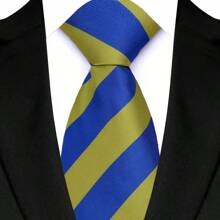 GOADAFOO Corbata de moda de 8 cm de ancho para hombre, de color verde con rayas, flores, cuadros y puntos. Corbata tejida jacquard para novio, negocios, boda y fiesta