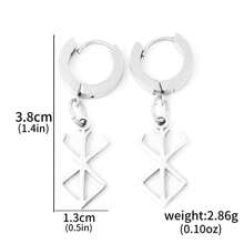 1pc Anime Eclipse Brand Symbol Stainless Steel Earrings, Anime Fan Collection Jewelry Accessories