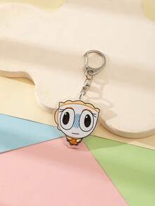 1 Pc Acrylic Cute Cartoon Cute Big Head Dandy'S World Purple Video Game Theme Keychain Pendant Backpack Ornament/Bag Accessories/School Bag Accessories/Purse Pendant/Friend's Gifts Car Accessories Bag Charm Backpack For School Goth Y2k - Multicolor - View 18