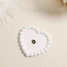 [1pc Jewelry Display Tray] 1pc Plaster Jewelry Display Tray, Jewelry Tray, Exquisite White Ring Earrings Tray, Dressing Table Decoration Display Tray, Jewelry Display Decoration Photo Props, Jewelry Trays