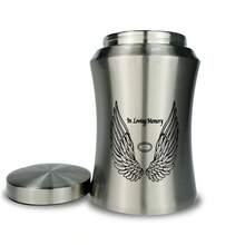 Large Cremation Urns For Adult Human Ashes, Angel Wings In Loving Memory Decorative Funeral Burial Urn For Male Female Ashes With Velvet Bag - Bạc - Xem 3