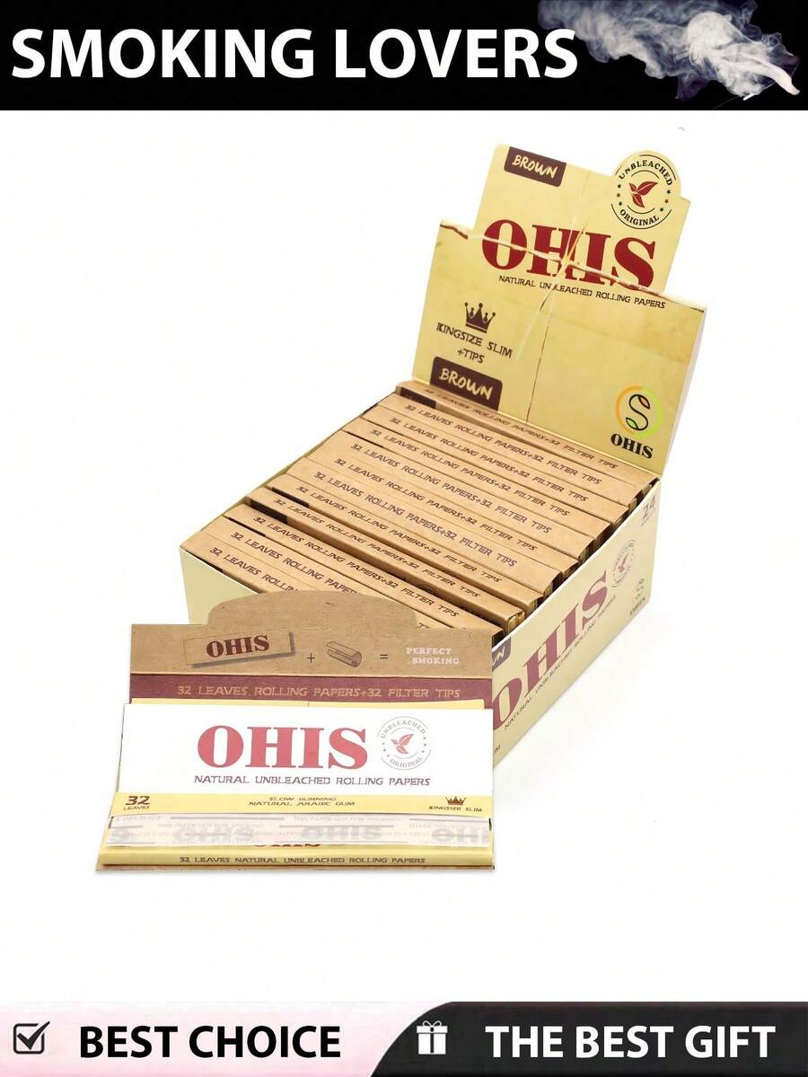 24 Bücher/Set, 110MM extra große Rollpapiere mit Filter, 32 Blatt + 32 Blatt/Buch langsam brennende Rollpapiere, Einweg-Rollpapiere für den täglichen Gebrauch, Weihnachtsgeschenk, Halloween-Geschenk, Valentinstags-Geschenk, Neujahrgeschenk, Party- und Feiertagsbedarf - gemischte Farben - Übersicht 1