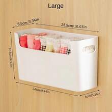 4pcs Ultimate Space-Saving Underwear Organizer - Wall-Mounted Storage Box With Adjustable Compartments For Socks, Lingerie, Stockings, And Bedroom Accessories - Easy Installation, Durable, And Versatile Home Supplies For Maximizing Wardrobe Space - White - View 5