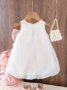 1 件女婴优雅轻便夏季连衣裙 - 白色 - 查看 2
