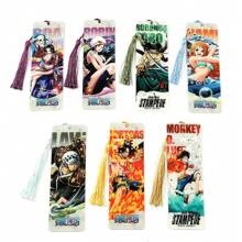 bandai Marcador de livro de acrílico One Piece com borla, produtos da One Piece, presentes para fãs, material escolar, volta às aulas