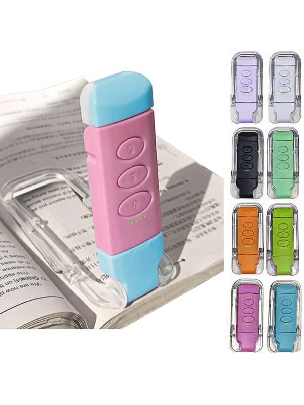 1pc USB Rechargeable Desk Lamp, Suitable For Reading In Bed, Portable Clip On LED Reading Light, 3 Colors And 5 Brightness Adjustable, Lamp Head Can Rotate 360 °, Compact , Very Suitable For Children Who Love Books