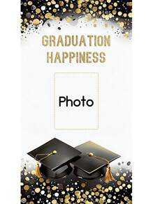 1pc Customizable Photo Graduation Season Party Decoration Door Curtain, Celebration Banner