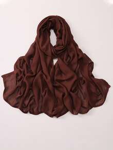 1 Stück Damen Einfarbig Großer Größe Sport Kopftuch, weiches Kopftuch mit breitem Rand, vielseitiger Sonnenschutz Kopftuch Hijab, geeignet für tägliches muslimisches Außentragetuch - Verschiedenfarbig - Übersicht 17