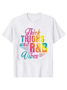 Thick Thighs R&B Vibes T-Shirt - White - View 1