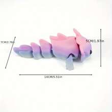 1 peça Axolotl Arco-Íris de 5,51 polegadas Impresso em 3D, Adequado para Decoração de Mesa, Decorações Domésticas, Presentes de Férias