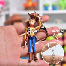 Disney 1 pieza Llavero con figura del muñeco de Woody de Disney dibujos animados: Figurita colgante de Woody, Buzz Lightyear, accesorio decorativo creativo para bolso, regalo perfecto