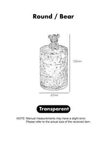 1 pieza Caja de almacenamiento de escritorio/baño, adecuada para guardar palillos, hilo dental, brochas de maquillaje pequeñas, con tapa para evitar el polvo, decorada con conejo/oso, adecuada para el hogar, hotel, restaurante. Gran regalo para mujeres, regalo de Navidad.