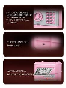 Electric Smart Money Saving Box, Large Capacity Coin Bank Toy, Multi Colors Available, Automatic Coin Rolling, Realistic Sound Effects, Gift For Boys & Girls, Accessories Randomly Selected, Batteries Not Included