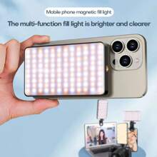 Anneau lumineux LED haute puissance avec 3 modes d'éclairage, alimenté par USB et batterie, compatible avec 15/14/13/12/11 Pro Xs, A72/A71/A52/A51, pour smartphones, caméras, vidéoconférences, design ajustable à clip, batterie lithium-polymère rechargeable, contient des composants électroniques, parfait pour une utilisation en intérieur, éclairage LED à clip pour smartphone adapté aux selfies et à la diffusion en direct, éclairage de selfie portable