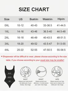 1 pieza Body moldeador sin costuras para mujer de talla grande con control del abdomen, cintura aplanada y efecto reductor, entallado de abdomen, entrenador de cintura con tanga moldeadora