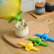 1/2/3/5pcs | Simple & Practical Style | For Kitchen Food / Snack Sealing | Quick Sealing + With Pour Spout + Fits Various Ingredients | Food Sealing Clip Set | Fits Chips / Milk Powder / Rice / Beans And Other Packages