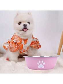 Large Capacity Pet Bowl, Stainless Steel Anti-Spill Cat Dog Food Bowl, For Medium/Large Pets, Anti-Slip Anti-Bite, Easy To Clean (Note: The Product May Have Minor Scratches Due To Friction During Transportation, Which Is A Normal Phenomenon And Does Not Affect The Normal Use And Function Of The Product. We Are Always Committed To Providing High-Quality Products, Thank You For Your Understanding And Support!)