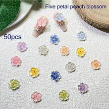 10/20/30/50/100Pcs Luminous Ice Flowers Nail Charms, Translucent 3D Resin Floral Petals For Nail Art Design, Non-Scented Nail Jewels Decorations Nail Supplies Nails Nail Gems - Multicolor - View 8