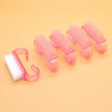 JEARLYU 10 pezzi set di spazzole semi-trasparenti per unghie, strumenti per la pulizia delle unghie che includono mini spazzole in corno di bue, spazzole per polvere di corno di bue trasparente, delicato sulle mani