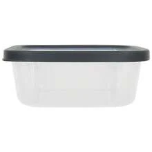 4 Pack Gray Plastic Durable Food Storage Containers (2 Count)