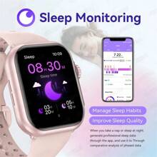 GUHUAVMI GUHUAVMI Smart Watch For Women Men, Wireless Calling/Dial, Incoming Call/SMS Reminder, Alarm Clock, 1000mAh Battery, Fitness Tracker With Pedometer/Sleep Monitoring, 1.85inch Full Screen Touch Smartwatch Ultra 2, Compatible With Android IOS