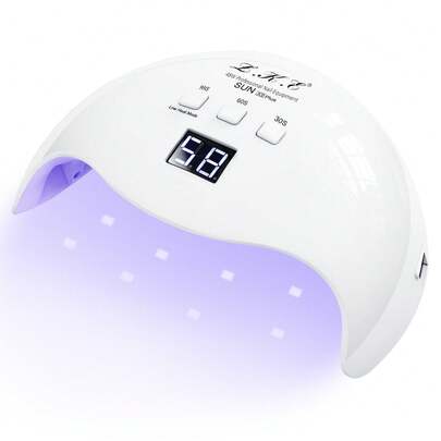 LKE UV Nail Lamp72W UV Nail Light For Gel Nails With 5 Timer Setting, Rechargeable Nail Dryer With Diamond, Professional Quick Dry Curing Lamp With Display Auto Sensor For Salon & Home,US Plug