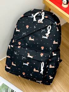 Fashionable New Versatile Cartoon Tie-Dye Large Capacity Backpack Set Of 3 - Multicolor - View 12