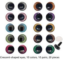 120/180pcs Sparkling Sequin Doll Eyes And Nose Set, Colorful 3D Embroidered Plastic Eyes With Washers, For Amigurumi Plush Toys, Dolls, Puppets, Bears DIY Crafts (Assorted Colors)