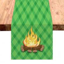 Exclusive Printed Table Runner Fabric Table Setting 1.35m X 0.35m - St. John's Bonfire - View 1