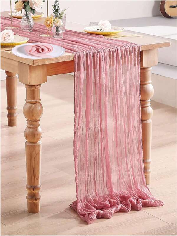 8PCS/4PCS/2PCS Lace Tablecloth, Pleated Folding Tablecloth, Used For Weddings, Receptions, Bridal Tea Parties, Holiday Parties, Holiday Birthday Decorations, Wedding Decorations, Holiday Home Decorations, Party Room Decorations, Coffee Tablecloths, Tablecloths, Solid Color Tablecloths, Birthday Decorations, Wedding Decorations, 2025 New Year Decorations, Party Gifts, Baptism Party Decorations, Mother's Day Graduation Decorations