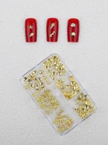 Set di accessori per unghie in stile kawaii, con 6 griglie/scatola, accessori in metallo con borchie, conchiglie, fenicotteri, stelle marine, per unghie in stile oceanico, decorazioni per unghie in stile premium metallico Y2K, set di forniture per unghie fai da te, gemme per unghie, kit per unghie, accessori per salone di unghie, strumenti essenziali per tecnici di unghie