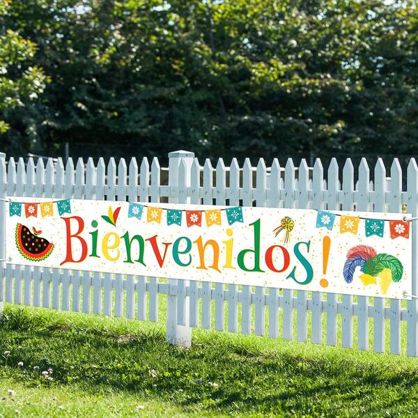 Welcome Party Banner, Spanish Welcome Banner, Mexico Carnival Welcome Party Decorations, Welcome Back Party Supplies