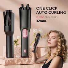 2000mAh Rechargeable Battery 35W Max Portable USB Charging Rotating Curling Iron, Wireless Automatic Hair Curler, 160-200℃ Temperature Control, Anti-Scald, Ideal For Dry Hair, Gift For Long Hair