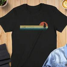 Camiseta Retro Con Detector De Metales Y Detector De Metales Vintage___220g High-Quality Pure Cotton T-Shirt With Minimalist Printing, Soft And Breathable Fabric, Comfortable And Loose, Suitable For All Day Wear, Suitable For Office Casual Wear, Spring And Summer Daily Appearance, Elegant And Youthful Design - Black - View 1