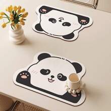 Nuevos manteles individuales impermeables, resistentes al aceite y al calor con dibujos animados, manteles de mesa de comedor lavables, almohadillas para tazas, tazones y platos