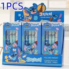 Disney 36 Disney Stitch Series Erasable Glue Pen, A 0.5-Millimeter Cartoon-Themed Ink Pen, Official Stationery Suitable For Use In Schools And Offices, A Perfect Gift For Festive Parties, Birthdays, Valentine's Day, And New Year.