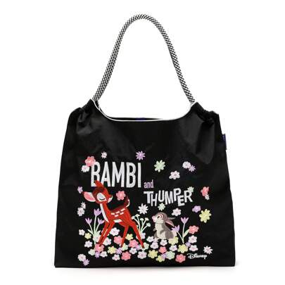 New Elegant Black Deer & Rabbit Embroidered Pattern Fashion Casual Tote Bag, Suitable For Work, Dates, Shopping, Large Capacity Shoulder Bag, Simple Yet Refined, High-Quality
